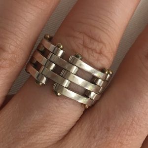 Tiffany & Co silver Gate link ring